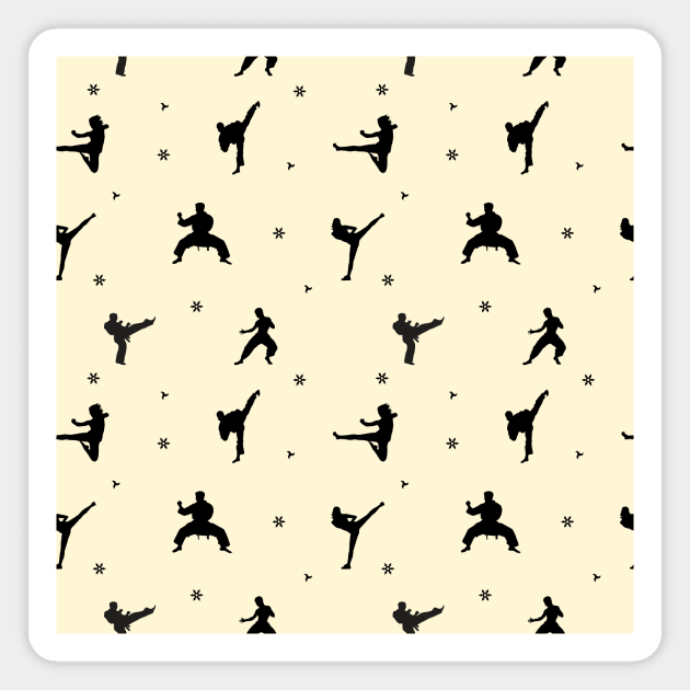 Martial Arts Pattern Magnet by Slap Cat Designs